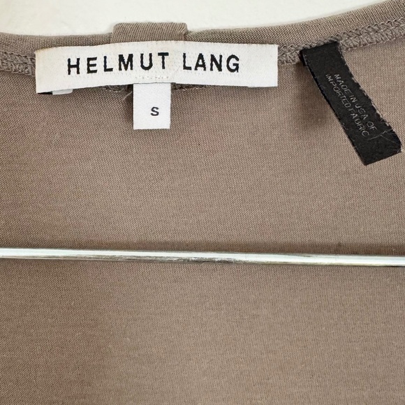 Helmut Lang taupe scoop neck women's t-shirt size small - Picture 2 of 2